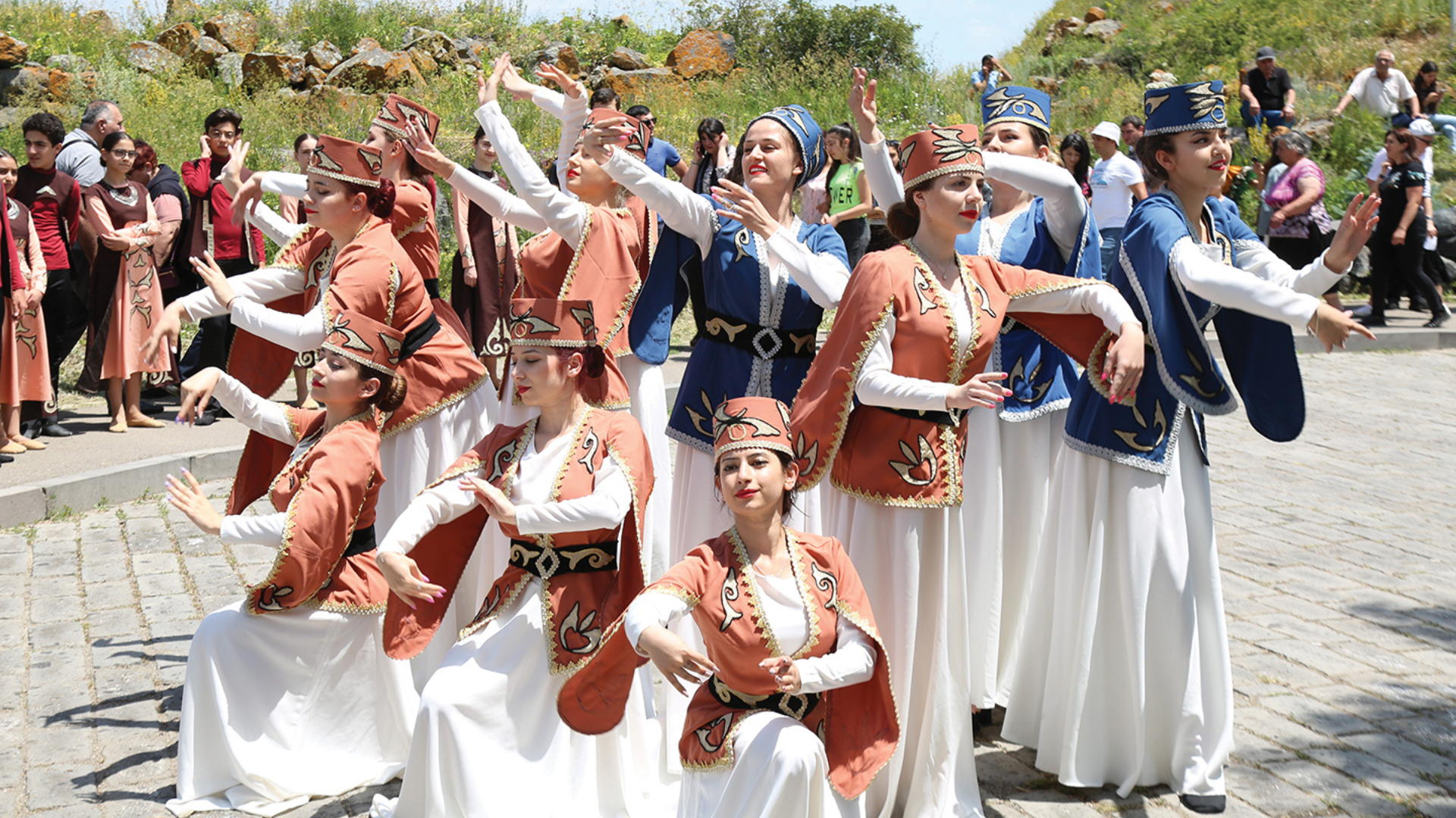 AGBU’s Plovdiv Yerazank Youth Dance Group performing on a group trip to Armenia in 2022. Photo Credit: AGBU