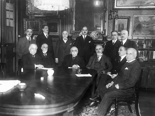 A meeting of the AGBU Central Board of Directors in Paris in 1921